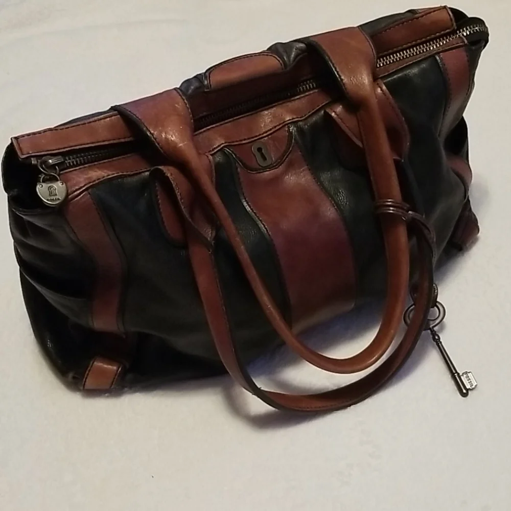 FOSSIL (VRI) Vintage Re-Issue Weekender Y2K Classic Leather Bag